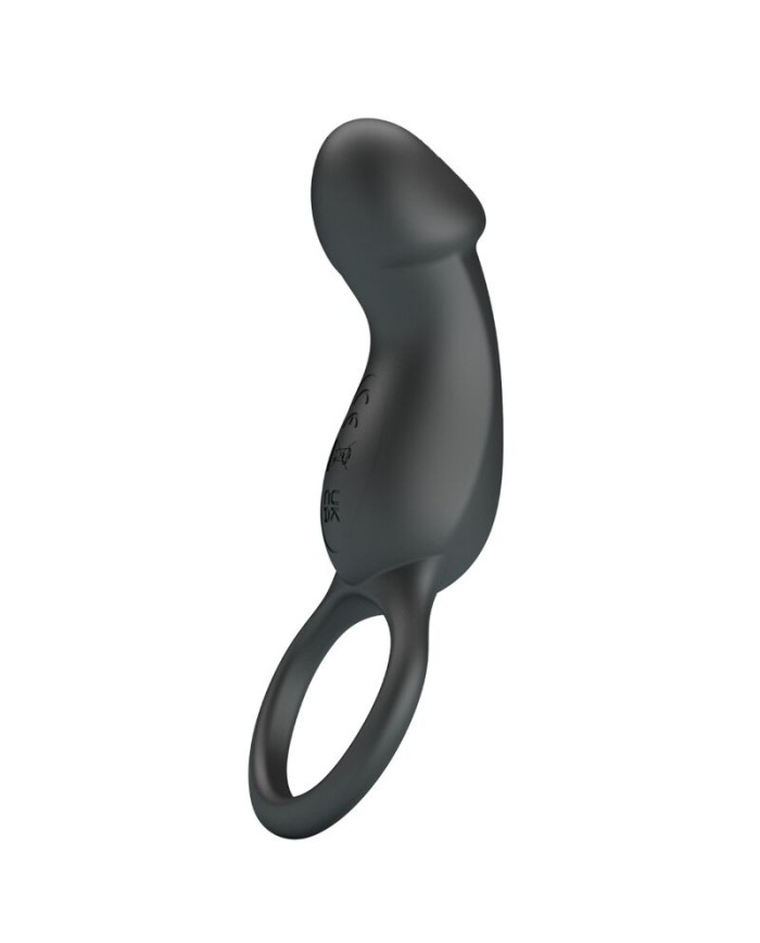 PRETTY LOVE TRAE ANILLO VIBRADOR CON ESTIMULADOR NEGRO