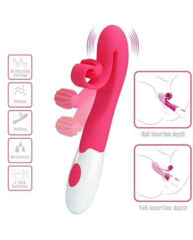 ROMANCE VIBRADOR Y ESTIMULADOR 30 VELOCIDADES ROSA