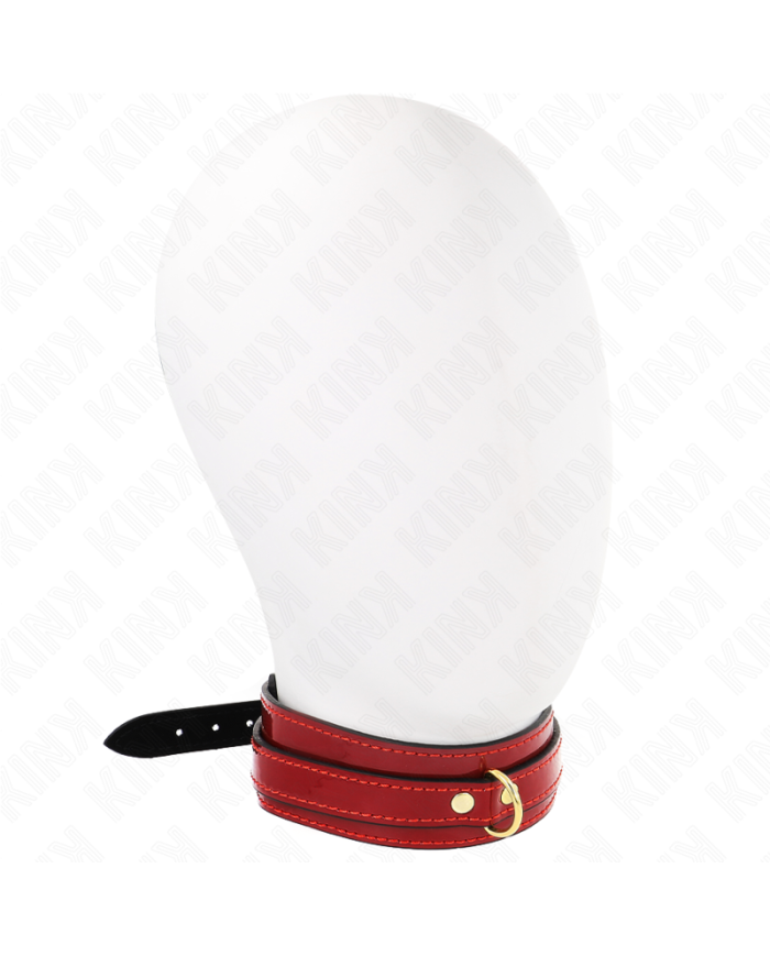 KINK COLLAR AJUSTABLE ROJO VINO DETALLES DORADOS 29 425 CM X 4 CM