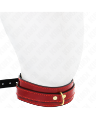 KINK COLLAR AJUSTABLE ROJO VINO DETALLES DORADOS 29 425 CM X 4 CM