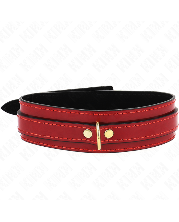 KINK COLLAR AJUSTABLE ROJO VINO DETALLES DORADOS 29 425 CM X 4 CM