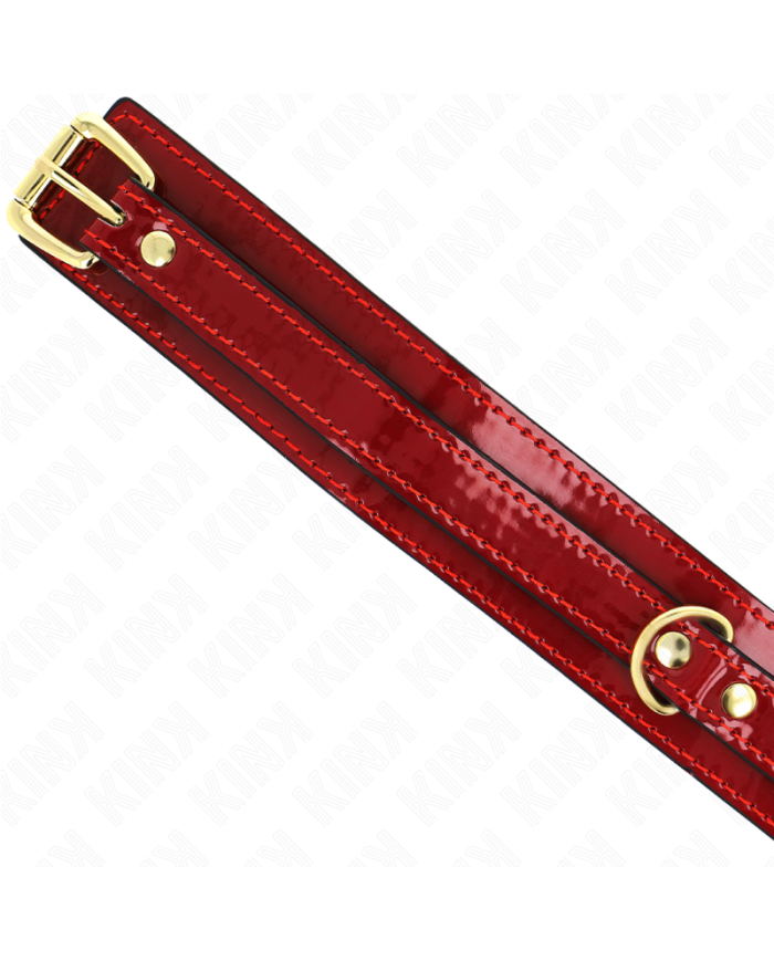 KINK COLLAR AJUSTABLE ROJO VINO DETALLES DORADOS 29 425 CM X 4 CM