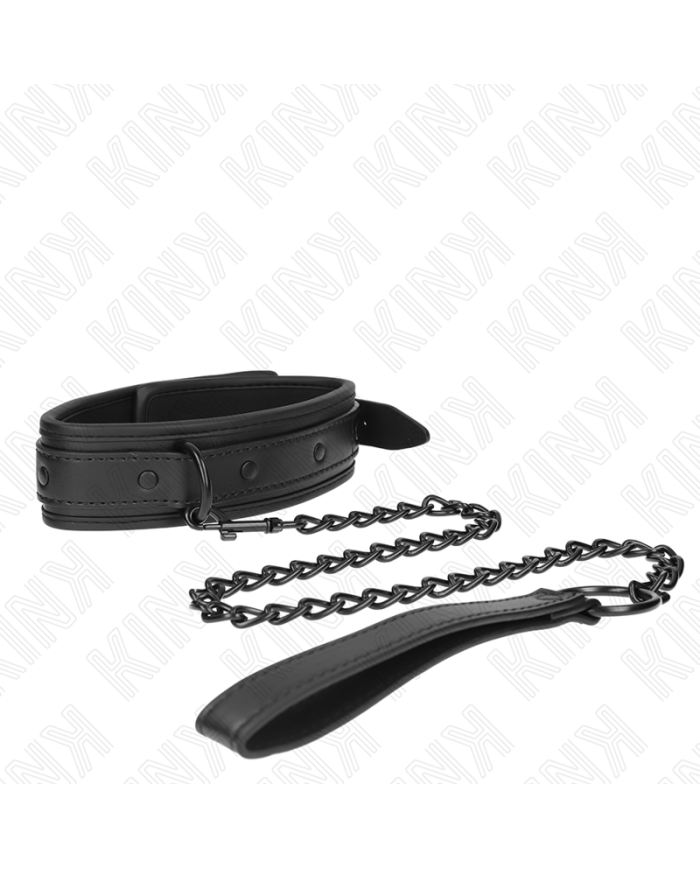 KINK COLLAR CON CORREA 78 CM BONDAGE DE NEOPRENO MODELO 2 AJUSTABLE 375 X 495 CM