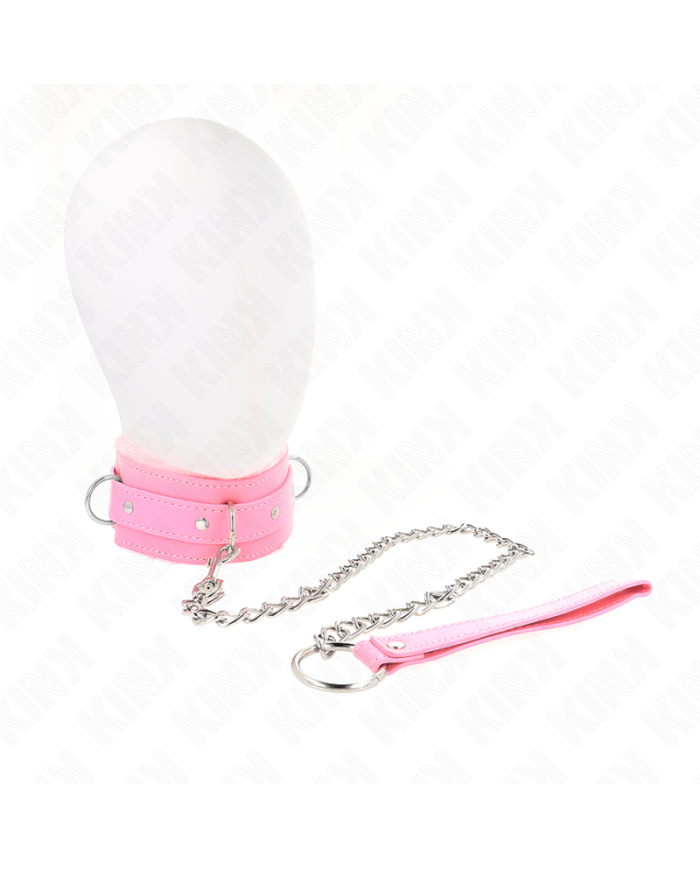 KINK COLLAR CON CORREA 65 CM CON RESTRICCIONES ROSA AJUSTABLE 36 42 CM X 55 CM