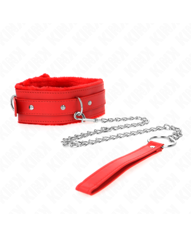 KINK COLLAR CON CORREA 65 CM CON RESTRICCIONES ROJO AJUSTABLE 36 42 CM X 55 CM