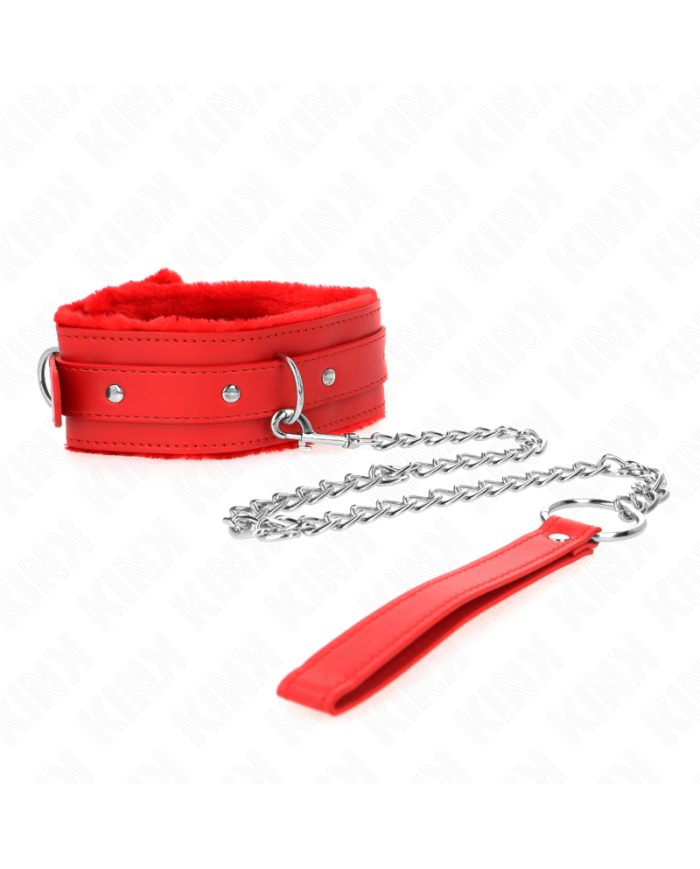 KINK COLLAR CON CORREA 65 CM CON RESTRICCIONES ROJO AJUSTABLE 36 42 CM X 55 CM