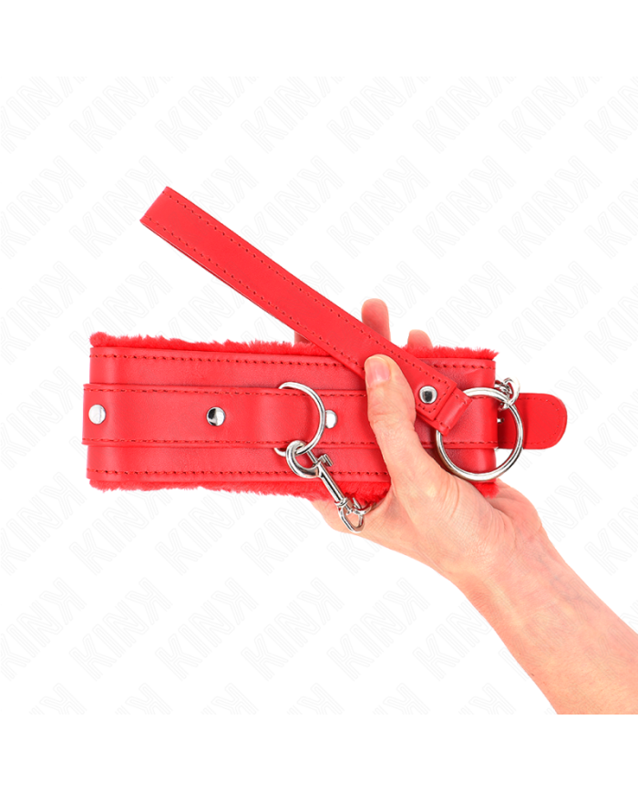 KINK COLLAR CON CORREA 65 CM CON RESTRICCIONES ROJO AJUSTABLE 36 42 CM X 55 CM