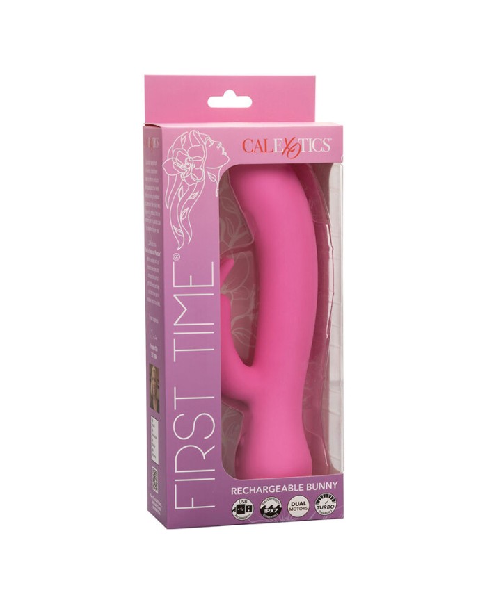 CALEXOTICS FIRST TIME VIBRADOR RABBIT RECARGABLE ROSA