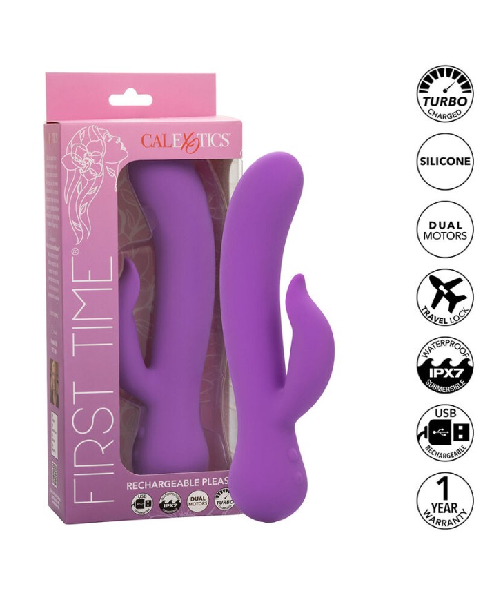 CALEXOTICS FIRST TIME VIBRADOR COMPLACIENTE RECARGABLE MORADO