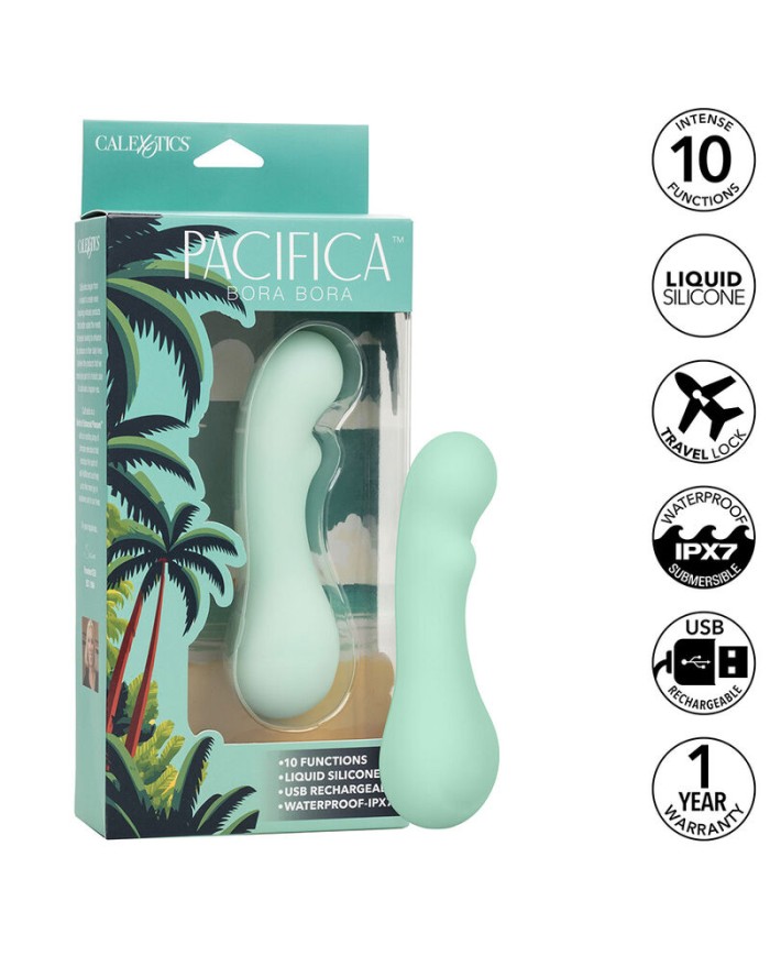 CALEXOTICS PACIFICA BORA BORA ESTIMULADOR PUNTO G 10 VIBRACIONES AQUA