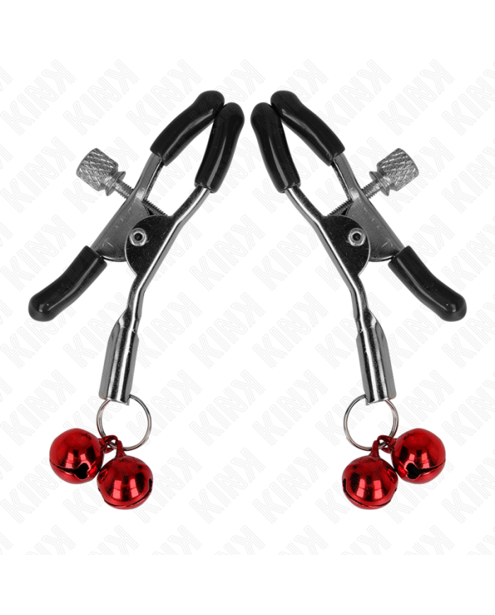 KINK PINZAS PARA PEZONES CON DOBLE CAMPANILLA ROJO 6 CM