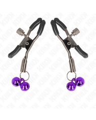 KINK PINZAS PARA PEZONES CON DOBLE CAMPANILLA VIOLETA 6 CM