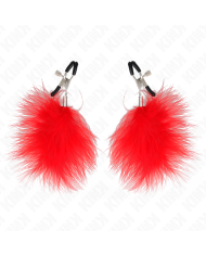 KINK PINZAS PARA PEZONES CON PLUMA ROJO 7 CM