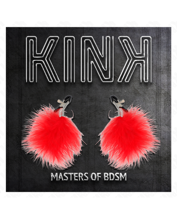 KINK PINZAS PARA PEZONES CON PLUMA ROJO 7 CM