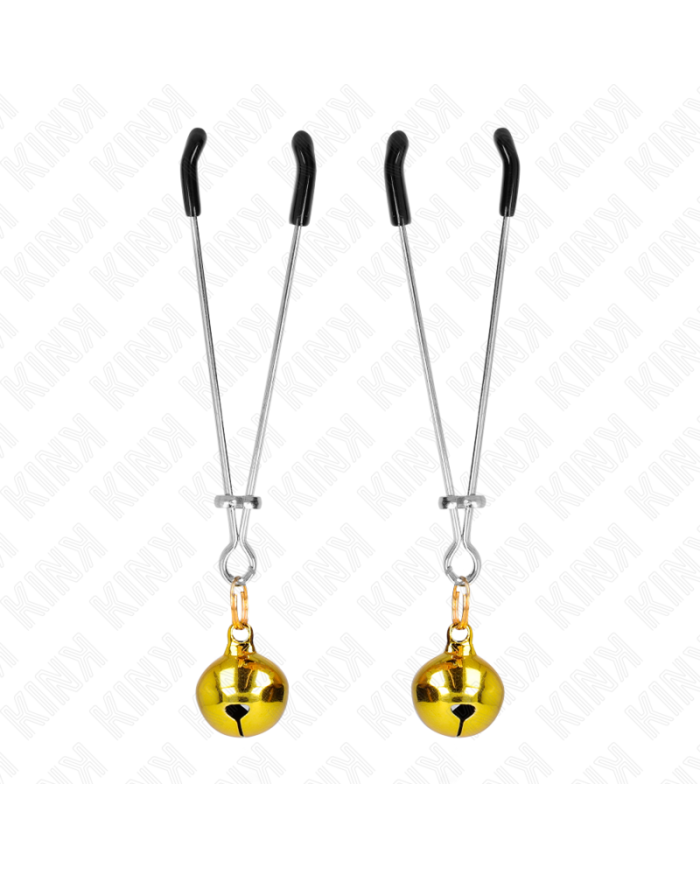 KINK PINZAS PARA PEZONES FINA CON CASCABEL DORADO 7 CM