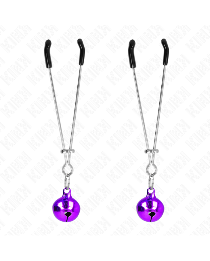 KINK PINZAS PARA PEZONES FINA CON CASCABEL VIOLETA 7 CM