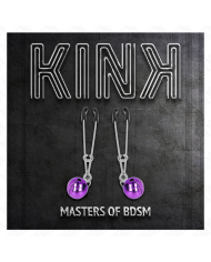 KINK PINZAS PARA PEZONES FINA CON CASCABEL VIOLETA 7 CM