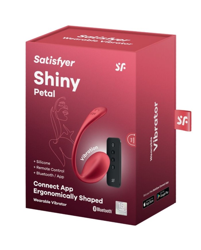 SATISFYER SHINY PETAL ESTIMULADOR PUNTO G CONTROL REMOTO ROJO APP GRATUITA