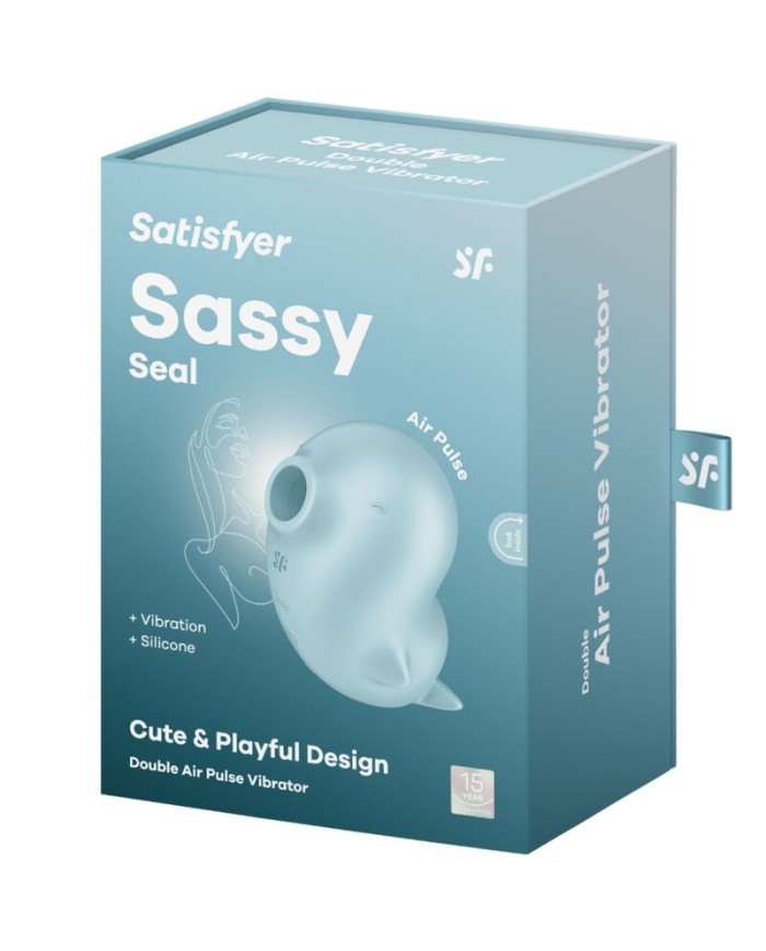 SATISFYER SASSY SEAL ESTIMULADOR VIBRADOR AZUL