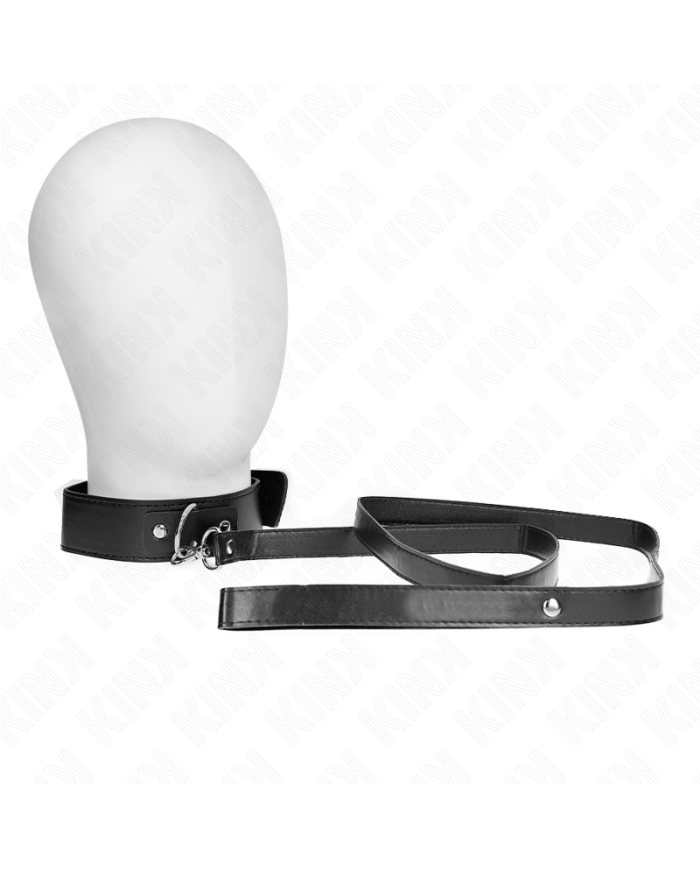 KINK COLLAR CON CORREA 116 CM FINO NEGRO AJUSTABLE 32 50 CM X 8 CM