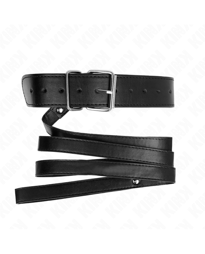 KINK COLLAR CON CORREA 116 CM FINO NEGRO AJUSTABLE 32 50 CM X 8 CM