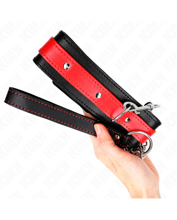 KINK COLLAR CON CORREA 65 CM ROJO AJUSTABLE 36 43 CM X 5 CM