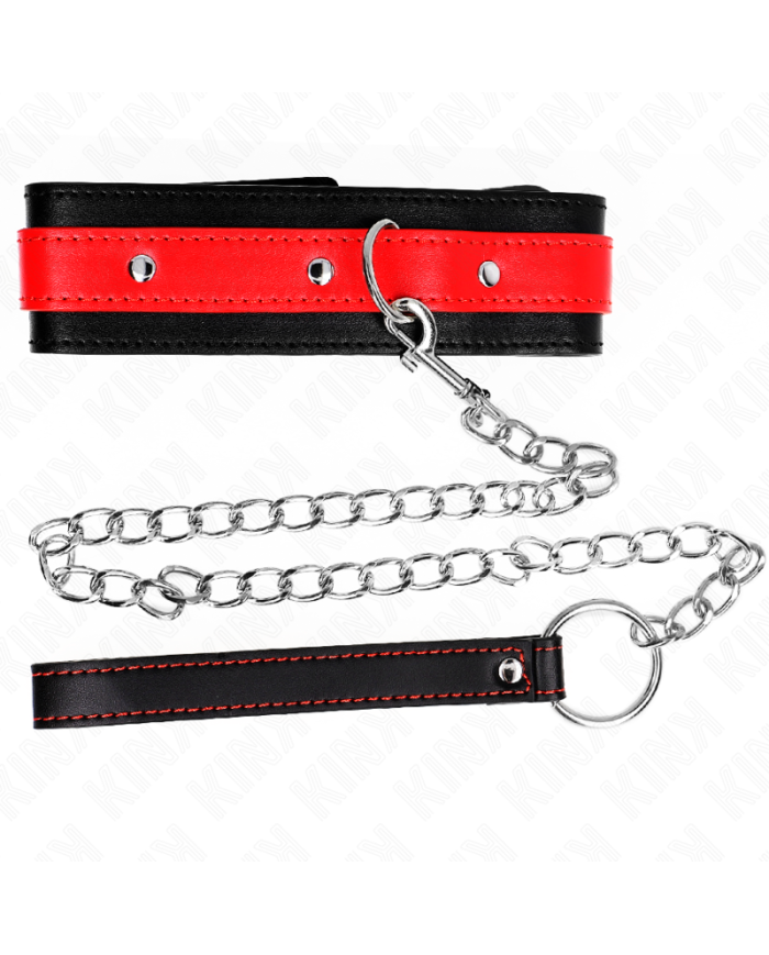 KINK COLLAR CON CORREA 65 CM ROJO AJUSTABLE 36 43 CM X 5 CM