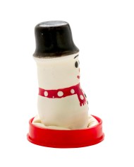 CONDOMERIE PRESERVATIVO DECORATIVO PINTADO A MANO MUNECO DE NIEVE