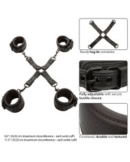 CALEXOTICS NOCTURNAL CONECTOR HOG TIE CUERO AJUSTABLE NEGRO