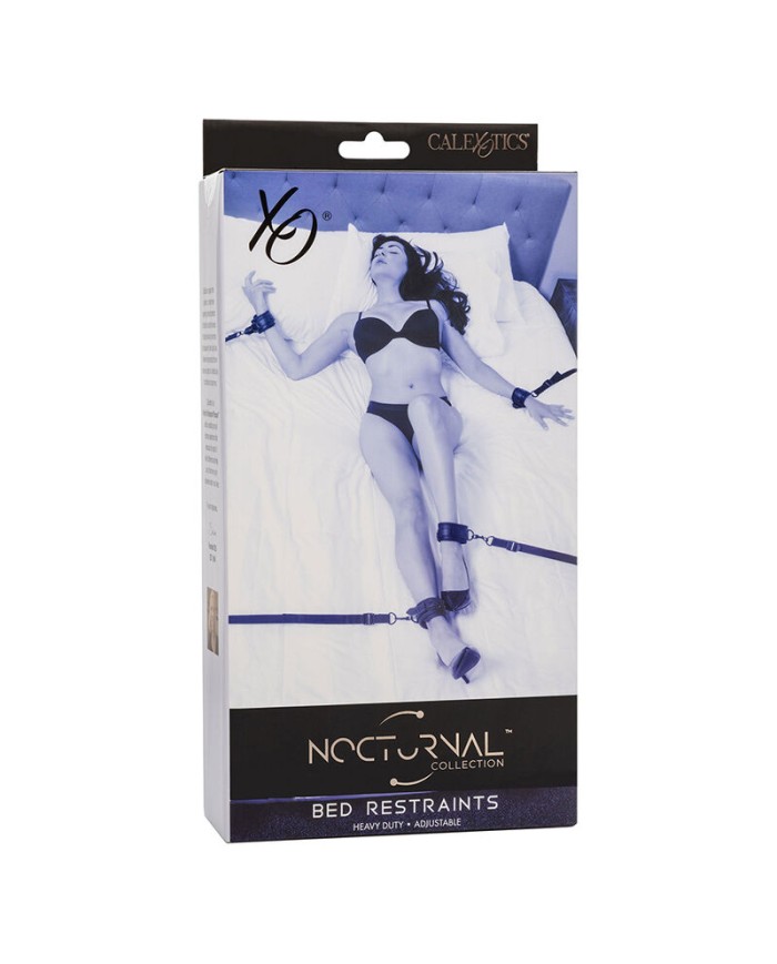 CALEXOTICS NOCTURNAL RESTRICCIONES DE CAMA CUERO AJUSTABLE NEGRO