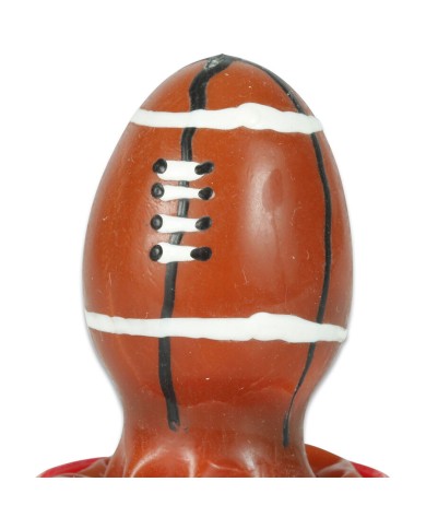 CONDOMERIE PRESERVATIVO DECORATIVO PINTADO A MANO PELOTA DE RUGBY