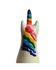 CONDOMERIE PRESERVATIVO DECORATIVO PINTADO A MANO ARCOIRIS UNICORNIO