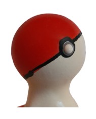 CONDOMERIE PRESERVATIVO DECORATIVO PINTADO A MANO POKEBOLA ROJO BLANCO