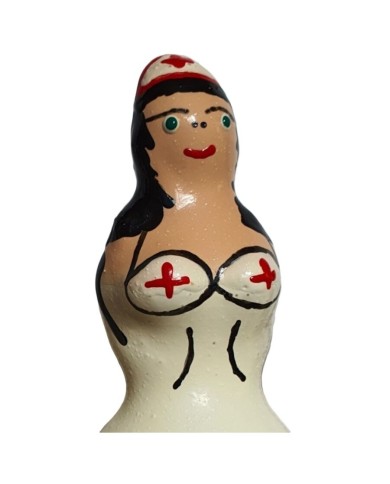 CONDOMERIE PRESERVATIVO DECORATIVO PINTADO A MANO ENFERMERA NEGRA