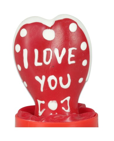 CONDOMERIE PRESERVATIVO DECORATIVO PINTADO A MANO CORAZON TE AMO MODELO 2