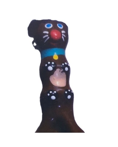 CONDOMERIE PRESERVATIVO DECORATIVO PINTADO A MANO PERRO SALCHICHA MARRON XL