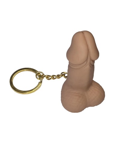 DIABLO PICANTE SILBATO LLAVERO CON FORMA DE PENE COLOR CARNE
