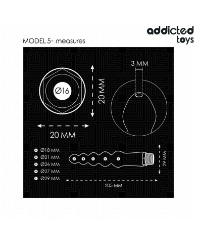 ADDICTED TOYS LIMPIADOR ANAL CON ADAPTADOR UNIVERSAL MODELO 5