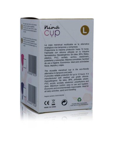 NINA KIKI COPA MENSTRUAL ROSA TALLA L NINA KIKI COPA MENSTRUAL ROSA TALLA L