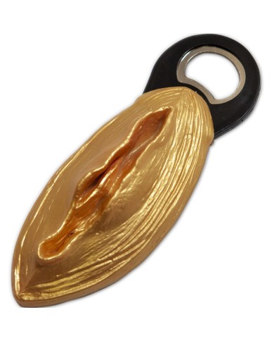 DIABLO PICANTE ABRIDOR NEGRO CON FORMA VAGINA DORADO