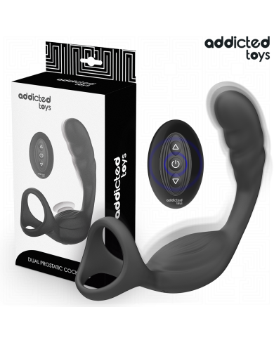 ADDICTED TOYS ANILLO DOBLE VIBRADOR PROSTATICO CONTROL REMOTO