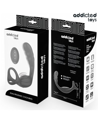 ADDICTED TOYS ANILLO DOBLE VIBRADOR PROSTATICO CONTROL REMOTO