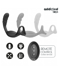 ADDICTED TOYS ANILLO DOBLE VIBRADOR PROSTATICO CONTROL REMOTO