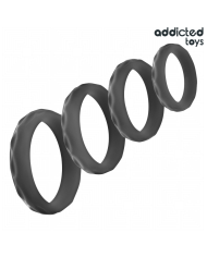 ADDICTED TOYS SET ANILLOS PENE TEXTURIZADOS 4 TAMANOS