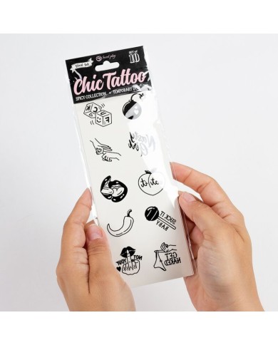 SECRET PLAY SET DE 10 TATTOOS TEMPORALES SPICY COLLECTION