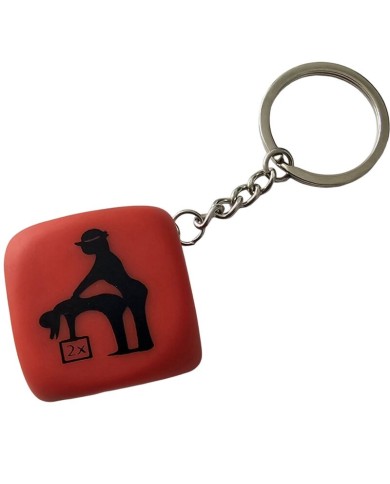 DIABLO PICANTE LLAVERO DADO ROJO CON POSTURAS