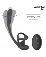 ADDICTED TOYS PLUG ANAL VIBRACION Y WAVING 360º Y ESTIMULADOR TESTICULOS
