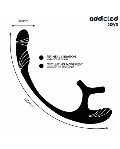 ADDICTED TOYS PLUG ANAL VIBRACION Y WAVING 360º Y ESTIMULADOR TESTICULOS