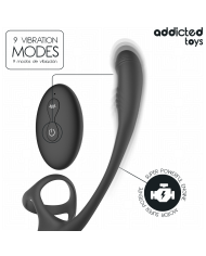 ADDICTED TOYS PLUG ANAL VIBRACION Y WAVING 360º Y ESTIMULADOR TESTICULOS