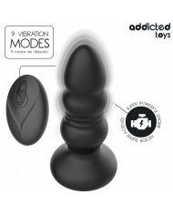 ADDICTED TOYS PLUG ANAL VIBRADOR THRUSTING Y LUZ LED CONTROL REMOTO